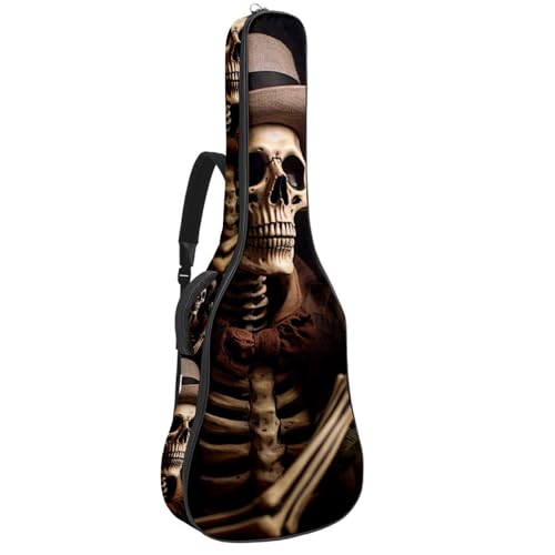 Housse guitare acoustique Halloween Skull sac à dos transport pour guitare classique et basse
