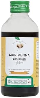 Vaidyaratnam Murivenna - 200 ml, Ayurvedic Oil for Cuts, Wounds, Fractures & Injuries | Wound Care | Ayurvedic Oil for Joint Pain and Swelling