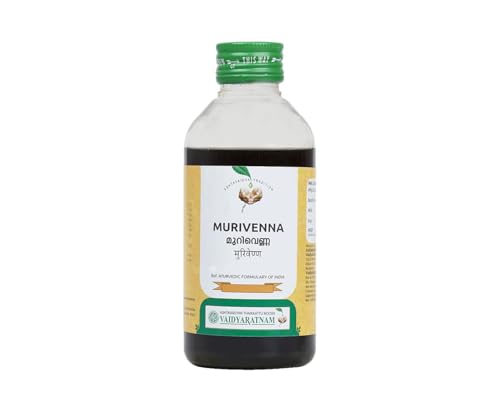 Vaidyaratnam Murivenna - 200 ml, Ayurvedic Oil for Cuts, Wounds, Fractures & Injuries | Wound Care | Ayurvedic Oil for Joint Pain and Swelling