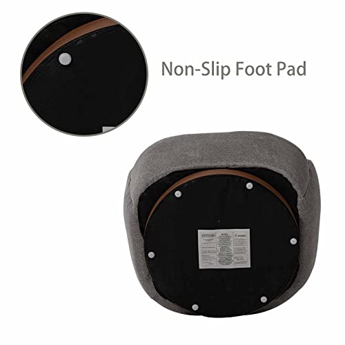 Sepnine Modern Swivel Accent Chair,Living Room Armchair with Curved Back,Linen Fabric Upholstered Round Barrel Chair for Bedroom