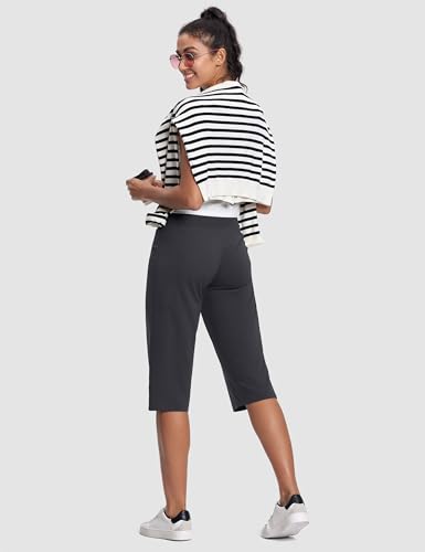 Image of ISEEGZ 15 inch / 18 inch / 21 inch / 25 inch Capri Pants for Women High Waist with Pockets Women's Capris Workout Yoga Pants Loose Straight Leg