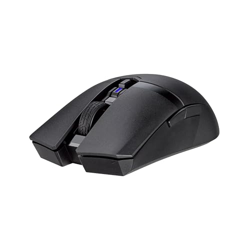 Image of ASUS TUF M4 Wireless Gaming Mouse with Dual Wireless Modes - P306, Ambidextrous Design, 12,000 dpi Sensor, Six programmable Buttons, PBT top Cover Guard, Black Color | Dual Wireless Modes - P306, Ambidextrous Design, 12,000 dpi Sensor, 6 programmable Buttons, PBT top Cover Guard, Black Color