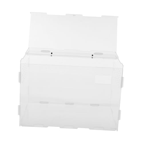 PENIKOKO シーアクリル 爬虫類飼育ボックス 透明 爬虫類用飼育ケージ 簡単設計 通気付き