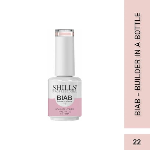 Image of SHILLS PROFESSIONAL BIAB - Builder in a Bottle 15ml | Soak Off UV & LED Gel Polish | Nail Strengthener, Base & Builder Gel in One | Long-Lasting, Chip-Resistant Formula | Available in 6 Shades (022 - Baby Pink)