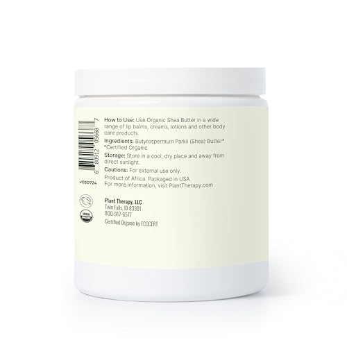 Plant Therapy Organic African Shea Butter Raw, Unrefined USDA Certified 16 oz Jar For Body, Face & Hair 100% Pure, Natural Moisturizer, Best for DIY Like Lotion, Cream, Lip Balm and Soap - Image 7