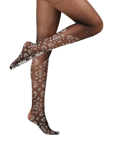 Image of Benefeet Sox Womens Sheer Tights Girls Floral Patterned Sheer Nylon Pantyhose Stockings Silky Party Lolita Tights Gifts