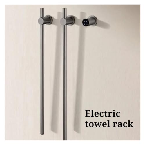 Porte-serviettes électrique simple et durable à séchage mural rapide gris - 4