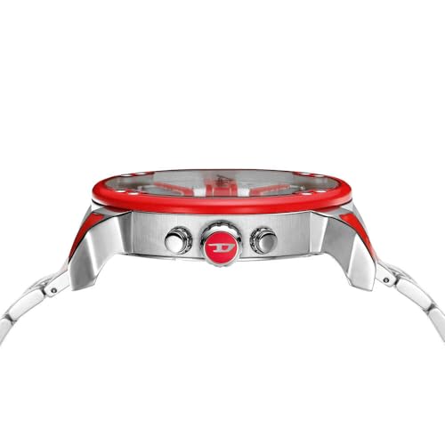 Diesel Mr. Daddy Watch for Men, Quartz Multifunctional Movement with Stainless Steel Strap