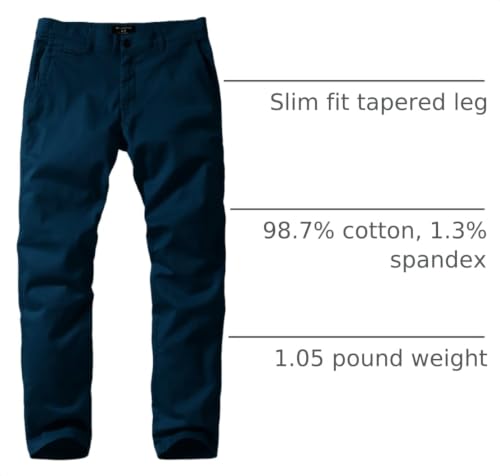 Image of Match Men's Regular Fit Comfort Stretch Casual Chino Pants