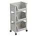 wytrzymały Kuchnia Owoce i warzywa Regały łazienki Stojaki do przechowywania Sypialnia Wykańczanie Plastikowe Rożki WC wygodna (Color : Gray, Size : 35.5 * 27 * 72.5cm)
