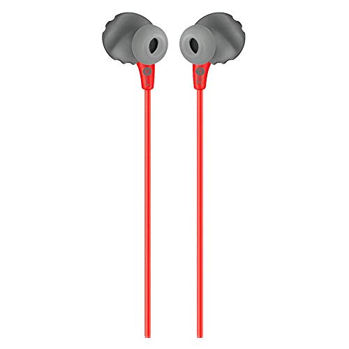 Image of JBL Endurance Run, Sports in Ear Wired Earphones with Mic, Sweatproof, Flexsoft eartips, Magnetic Earbuds, Fliphook & TwistLock Technology with Voice Assistant Support for Mobiles (Red)