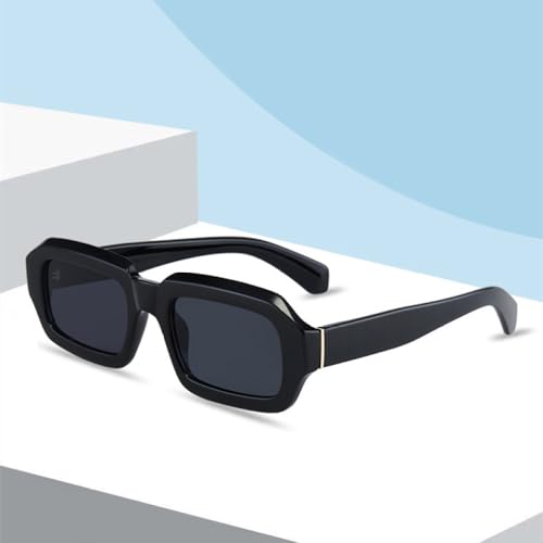 Fashion Polygon Rectangle Sunglasses Shades UV400 Women Retro Blue Green Men Sun Glasses3