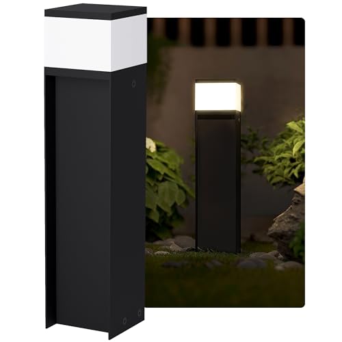 SSC-LUXon ZAVO Pollerleuchte Lichtsäule Wegeleuchte Standleuchte schwarz IP44 - Gartenlampe Wegelampe für draußen 230V
