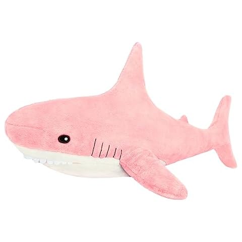 MUPI Shark Plush 39” Shark Stuffed Animal Shark Pillow Stuffed Shark Shark Toy Shark Ocean Stuffed Animal Big Plush Large Stuffed Shark Shark Doll Sea Animal（Pink） Cover