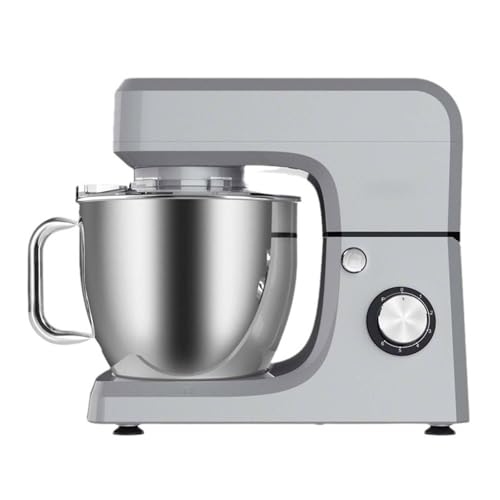 Food Mixer Dough Blender, Stand Mixer, 10L Electric Cake Mixer with Bowl, Dough Kneading Machine for Most Home Cooks,Red (Silver)