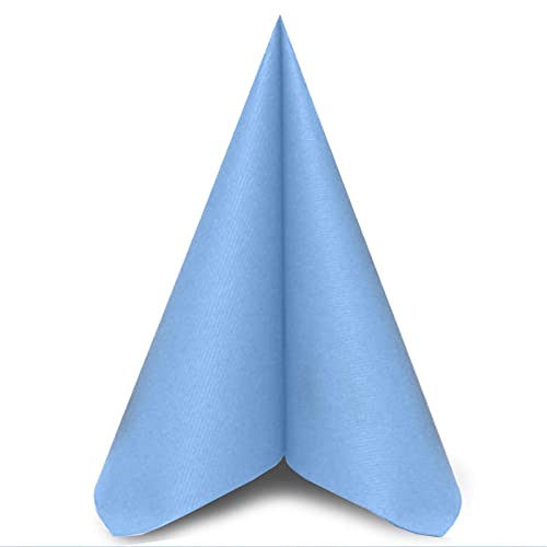 50 Servietten Airlaid 1/4-Falz 40 cm x 40 cm hell-blau Mank Artikelnummer 60209 Cover