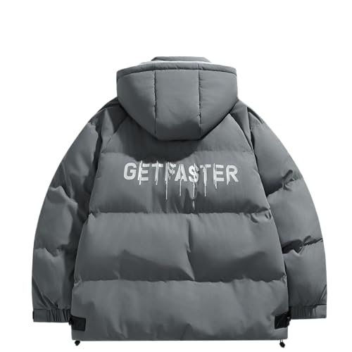 [FSD.WG] ジャケット メンズ 中綿 カジュアル コート 人気 通勤 通学 保温 防寒 防風 暖かい グレー 4XLサイズ