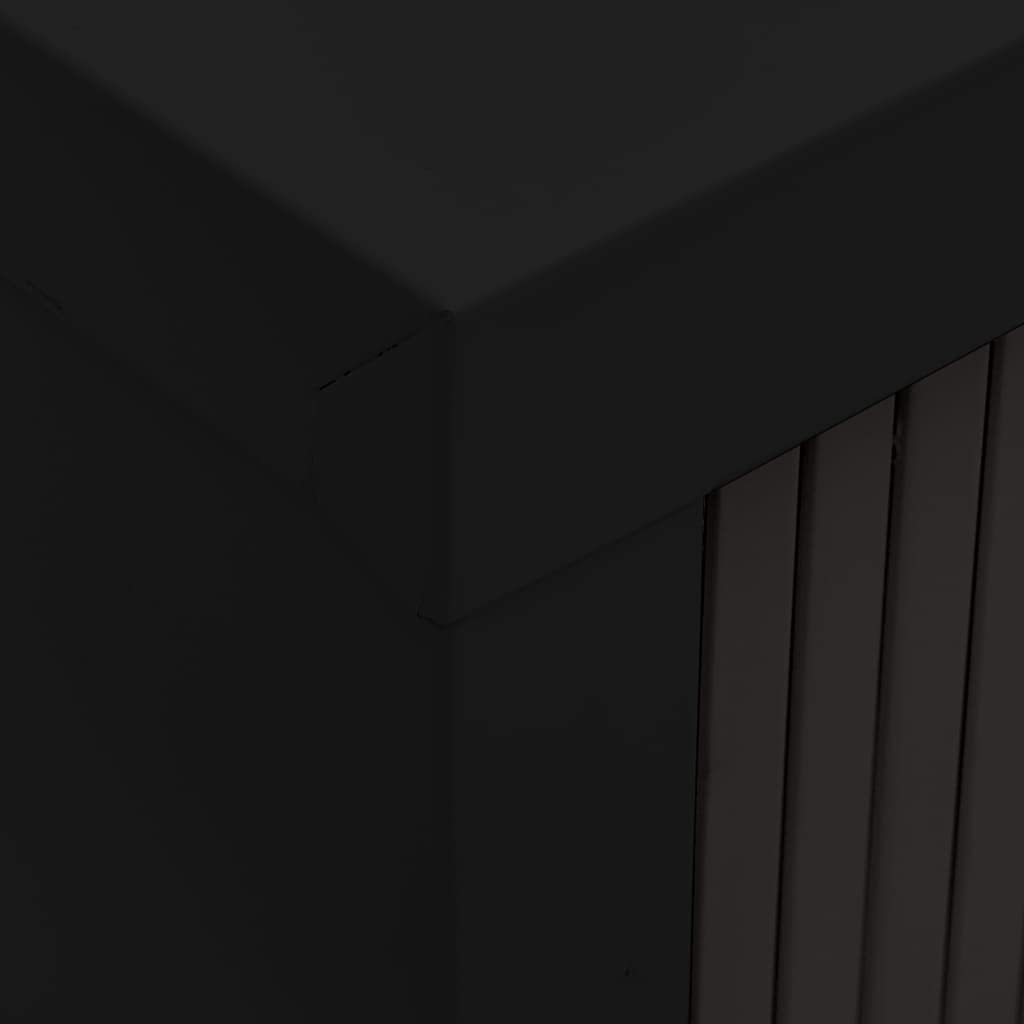 VidaXL Armoire à Portes Coulissantes de Rangement - Organisateur de Couloir Intérieur Noir 90x40x90 cm en Acier