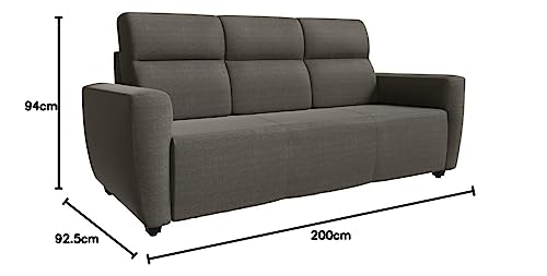 Image of Wakefit Sofa Set | 3 Year Warranty | Sofa 3 Seater, 3 Seater Sofa for Living Room, Wooden Sofa Set, Couch Sofa for Living Room, Sofa for Living Room - Belize(Omega : Grey)