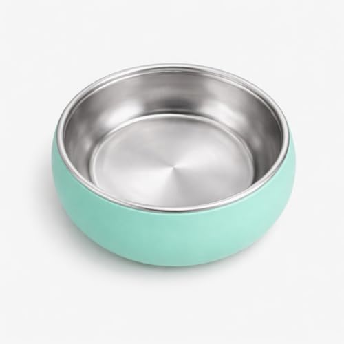 Image of Premium Stainless Steel Baby Feeding Bowl with Soft Silicone Cover | Non-Slip Grip, BPA Free & Food-Grade | Safe Feeding Bowl for Infants & Toddlers | Durable, Easy to Clean (Mint Green)