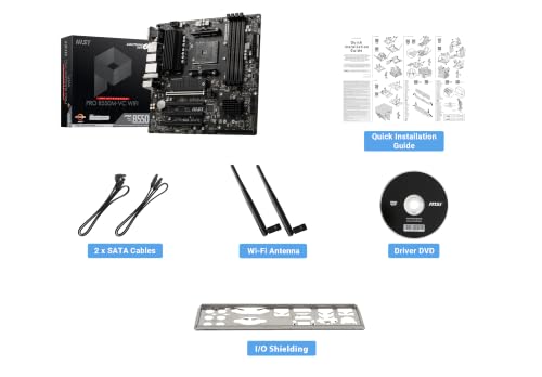 MSI PRO B550M-VC WiFi ProSeries Motherboard (AMD Ryzen 5000 Series, AM4, DDR4, PCIe 4.0, SATA 6Gb/s, M.2, USB 3.2 Gen 2, HDMI/DP, Wi-Fi 6E, Bluetooth 5.2, mATX) - image 7