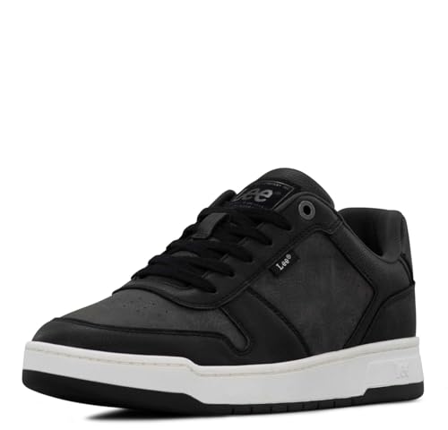 Lee Men's Specter Retro Court Fashion Sneaker, Black/Anthra, 11.5 M