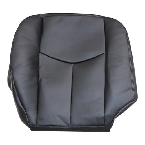 Priprilod Black Leather Passenger Side Bottom Replacement Seat Cover Compatible with Chevy Silverado GMC Sierra 1500 2500 3500 2003 2004 2005 2006
