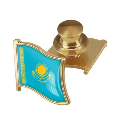 Image of vmcoatdu Country Flag Backs Locking Pin Keepers Locking Clasp Pin Badge International Travel Brooch Metal Alloy Souvenir Pin 0.75x0.7 Inch Small Pin