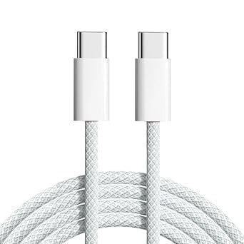 THE BATTERY STORE Usb C To C Charger Cable 3Ft,60W Fast Type C-C Charging Cord Compatible With iPhone 15 Plus/15 Pro Max,Macbook Pro,iPad 12.9/11In/Mini/Air 5/4,Galaxy S23+/S23 Ultra,White(Vip-103)