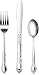 New Star Foodservice 58840 Stainless Steel Rose Pattern 3 Piece Flatware Set, Service for 12, Silver…