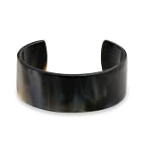 Bling Jewelry Mode Boho Natürliche Buffalo Horn Schwarz Braun Tan Farbe Variiert Leicht Statement Breite Manschette Armreif Armband Für Frauen