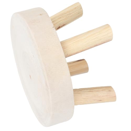CIYODO Taburete para Macetas de Madera Maciza Soporte de Madera para Plantas Estante para Flores Color Original Tamaño S 14X9 CM Patas de 6 CM Adecuado para Balcón Interior y