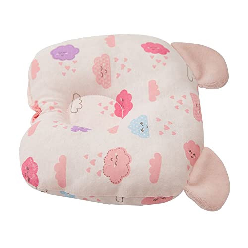 Travesseiro Anatomico C/ Orelhinha Papi Malhas Estampado para Bebê 23cm X 18cm Contém 01 Un