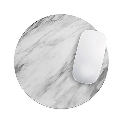 Design Skinz Slate Marble Surface V10 Waterproof Rubber Foam Backed Anti-Slip Mouse Pad for Home Work Office or Gaming Computer Desk - Round