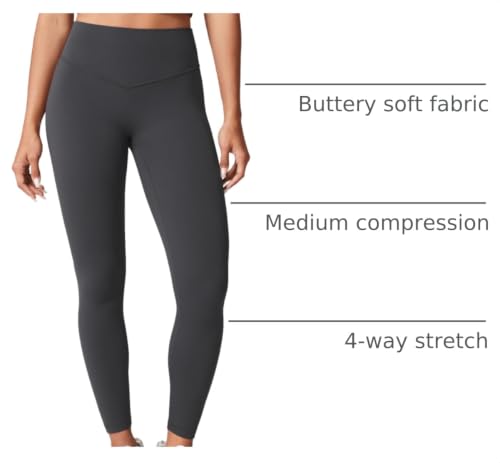 Image of UNISSU Hugcurve No Front Seam High Waisted Workout Leggings for Women Buttery Soft Yoga Pants Gym Athletic Tights - 25''