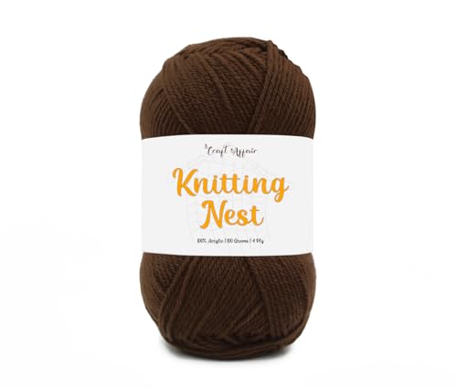 Image of Craft Affair | Knitting Nest Acrylic Yarn (200 Meter, 100 Grams, 2mm) / Woolen Yarn /Acrylic Yarn for Knitting and Crocheting-Denim Blue