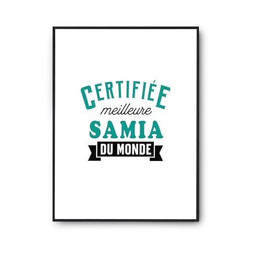 Affiche Certifiée Meilleure Samia du Monde Poster Humour