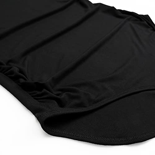 Bhome Crew Neck Maternity Bodysuit For Photoshoot Sleeveless Pregnancy Tank Top Halter Bodysuit Leotard Black L #TOP5