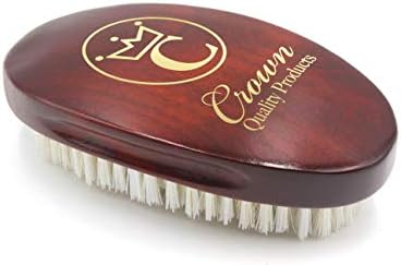 Cherry Wood Crown Quality 360 Wave Brush Medium -Hard Premium Boar Bristles