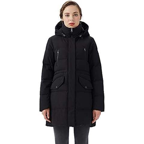 Orolay Women's Puffer Winter Down Coat Thickened Parka Jacket with Hood Black XL Cover