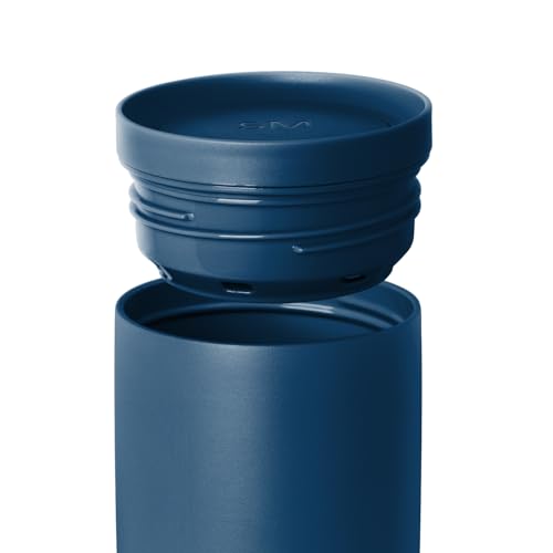 Simple Modern Travel Coffee Mug Tumbler with 360° Lid | Ceramic-Lined Insulated Stainless Steel Cold Brew Iced Coffee Cup | Gifts for Women Men Her Him | Voyager Signature | 16oz | Slumberland