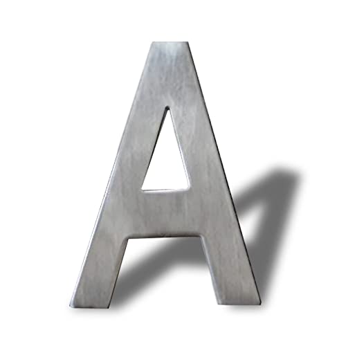 Sinxioer Numero Civico Esterno e Numeri Civici Esterni con Lettera in Acciaio Inox, Targa Personalizzata Made in Cina, altezza 8 cm(targhetta citofono esterno:A)