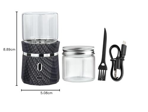 Compact Electric Herb Grinder - Mini Spice Grinder with Glass Jars, Rechargeable Automatic 2x3.5 Inches for Effortless Grinding - Image 8