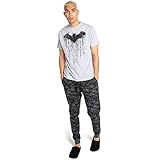 DC Comics Herren Batman Paint Drips Pyjamaset, Multi, XL