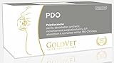 GoldVet PDO Veterinary Suture 4-0, 3/8 Round 19mm Reverse Cutting Needle (Comparable to PDS II), 35