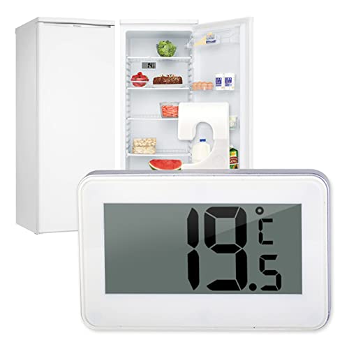 Thermomètre Congélateur,Mini Thermomètre Frigo,Mini Digital LCD Thermomètre,Thermomètre Réfrigérateur,Écran LCD Facile à Lire,avec Crochet,Blanc