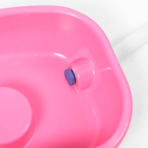 Cuenco para champú portátil borde curvado lavar cabello en cama plástico 3