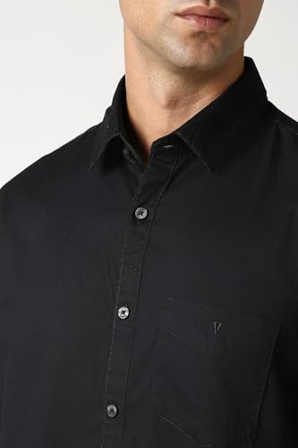 Image of Van Heusen Solid Casual Shirt for Men| Premium Cotton| Full Sleeves| Regular Fit |Breathable Fabric |