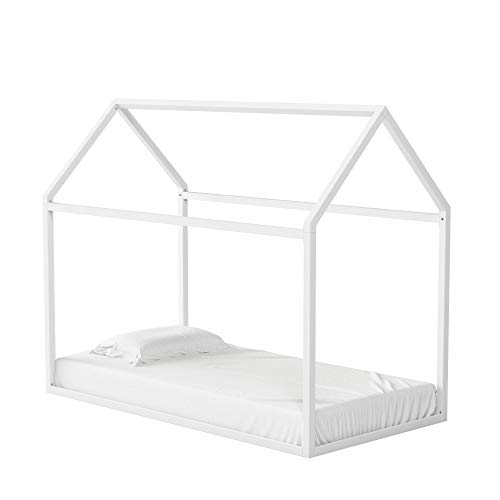 Little Seeds Rowan Valley Skyler Kids Metal House, Twin Size Frame, White Bed (Da4037119Ls) #TOP2