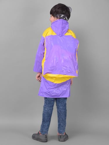 Image of Dollar Rainguard Kids' Full Sleeve Solid Long Raincoat With Adjustable Hood and Pocket